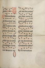 Missale: Fol. 189: Music for various prayers, 1469. Creator: Bartolommeo Caporali (Italian, c. 1420-1503).