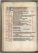 Missale: Fol. 6v: August Calendar Page, 1469. Creator: Bartolommeo Caporali (Italian, c. 1420-1503).