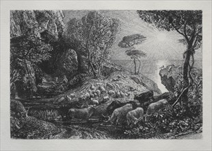 Moeris and Galatea, 1883. Creator: Samuel Palmer (British, 1805-1881).