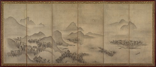 Moonlit Landscape (one of a pair), late 1500s. Creator: Unknown.
