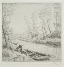 Morning on the River (Le Matin sur la rivière). Creator: Alphonse Legros (French, 1837-1911).