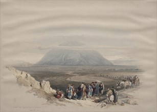 Mount Tabor from the Plain of Esdraelon, 1839. Creator: David Roberts (British, 1796-1864).