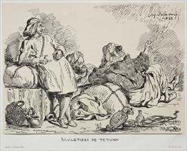 Muleteers of Tétuan, 1833. Creator: Eugène Delacroix (French, 1798-1863); Bertauts.