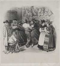 Musical Works of Ernest Doré: Souvenir of Alsace, Alsatian Dance - Title Page. Creator: Gustave Doré (French, 1832-1883).