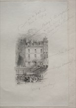 Napoleon's Logement, Quai Conti, 1836. Creator: John Horsburgh (British, 1791-1869).