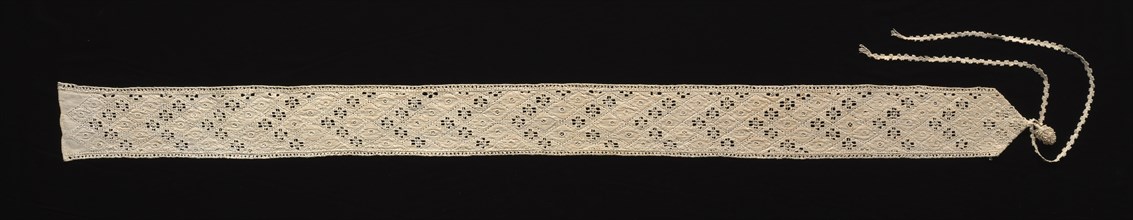 Needlepoint (Cutwork) Lace Swaddling Band, 16th century. Creator: Unknown.