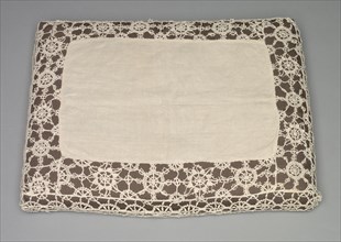 Needlepoint (Reticella) and Bobbin Lace Pillow Case, 17th century. Creator: Unknown.