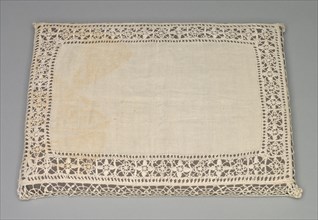 Needlepoint (Reticella) and Bobbin Lace Pillow Case, 17th-18th century. Creator: Unknown.