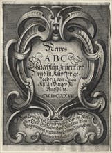 New ABC Booklet: Title Page, 1627. Creator: Lucas Kilian (German, 1579-1637).