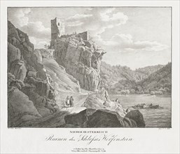 Nieder-oesterreich, Ruinen des Schlosses Werfenstein. Creator: Jakob Alt (Austrian, 1789-1872).