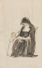 Nun Reading to a Child, 1835. Creator: David Wilkie (British, 1785-1841).