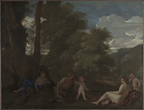 Nymphs and a Satyr (Amor Vincit Omnia), c. 1625-1627. Creator: Nicolas Poussin (French, 1594-1665).