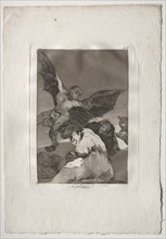 Ochenta Caprichos: Tale-Bearers-Blasts of Wind, 1793-1798. Creator: Francisco de Goya (Spanish, 1746-1828).