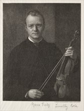 Old Italian Masters: Portrait of Timothy Cole (Man with Violin), 1892. Creator: Timothy Cole (American, 1852-1931).
