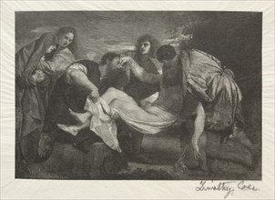 Old Italian Masters: The Entombment, 1889. Creator: Timothy Cole (American, 1852-1931).