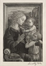 Old Italian Masters: The Virgin Adoring the Infant Christ, 1888-1892. Creator: Timothy Cole (American, 1852-1931).