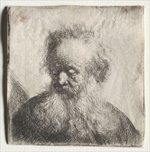 Old Man with a Flowing Beard: Bust, 1631. Creator: Rembrandt van Rijn (Dutch, 1606-1669).