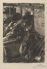 Omnibus, 1892. Creator: Anders Zorn (Swedish, 1860-1920).