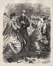 Our Croquet Party, 1864. Creator: George Louis Palmella Busson Du Maurier (British, 1834-1896).