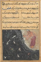 Page from Tales of a Parrot (Tuti-nama): Eleventh night: The Brahman is asked by the Raja? c1560. Creator: Unknown.