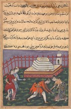 Page from Tales of a Parrot (Tuti-nama): Thirty-third night: Hearing her declaration of love?, c. 15 Creator: Unknown.