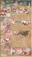Page of disasters, from the Tarikh-i Alfi (History of the Thousand [Years]), c. 1595. Creator: Unknown.