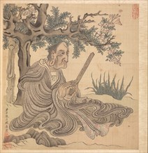 Paintings after Ancient Masters: A Lohan [after Kuan-hsiu], 1598-1652. Creator: Chen Hongshou (Chinese, 1598/99-1652).
