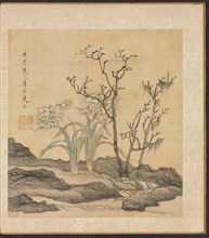 Paintings after Ancient Masters: Narcissus and Bare Trees, 1598-1652. Creator: Chen Hongshou (Chinese, 1598/99-1652).