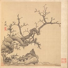 Paintings after Ancient Masters: Rock, Old Tree, and Bamboo, 1598-1652. Creator: Chen Hongshou (Chinese, 1598/99-1652).