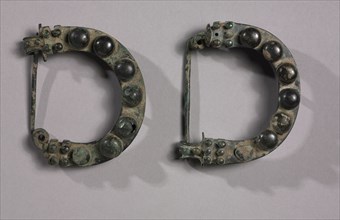 Pair of Arched Fibulae, 725-675 BC. Creator: Unknown.