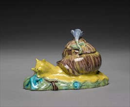Pair of Covered Boxes in the Form of Snails, c. 1750. Creator: Strasbourg Factory (French).
