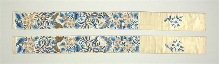 Pair of Sleeve Bands, 19th century. Creator: Unknown.