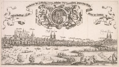 Panoramic View of Nuremberg: Center Portion, 1552. Creator: Hanns Lautensack (German, 1524-1566).