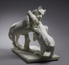 Panther Attacking a Goat , late 1700s. Creator: Francesco Antonio Franzoni (Italian, 1734-1818).