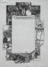 Paris Almanac, 1897: Decorative Border, Autumn, 1897. Creator: Auguste Louis Lepère (French, 1849-1918).