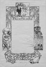 Paris Almanac, 1897: Decorative Border, Spring, 1897. Creator: Auguste Louis Lepère (French, 1849-1918).