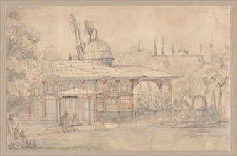 Pavilion Near a Mosque, 1800s. Creator: Félix Ziem (French, 1821-1911).