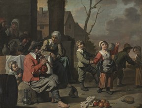Peasant Children Dancing, 1650s. Creator: Le Nain (French), circle of.