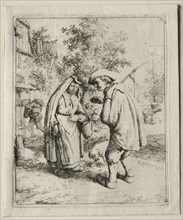 Peasant Conversing with a Woman. Creator: Adriaen van Ostade (Dutch, 1610-1684).