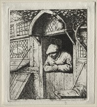 Peasant leaning on his doorway. Creator: Adriaen van Ostade (Dutch, 1610-1684).