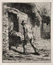 Peasant Returning from the Manure Heap, 1855-1856. Creator: Jean-François Millet (French, 1814-1875).