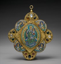 Pendant with the Virgin and Child, c. 1160-1170. Creator: Godefroid de Huy (Netherlandish), circle of.