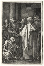 Peter and John Healing the Cripple at the Gate of the Temple, 1512. Creator: Albrecht Dürer (German, 1471-1528).