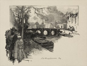 Petit bras de Seine au Pont Neuf. Creator: Auguste Louis Lepère (French, 1849-1918).