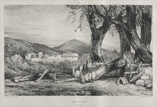 Picturesque and Romantic Journeys in Old France: Auvergne (vol. II), Gorge of Royat, Plate 79 , 1830 Creator: Eugène Isabey (French, 1803-1886).