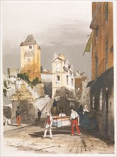 Picturesque Architecture in Paris, Ghent, Antwerp, Rouen, Etc.: Tour de Remy, Dieppe, 1839. Creator: Thomas Shotter Boys (British, 1803-1874).