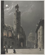 Picturesque Architecture in Paris, Ghent, Antwerp, Rouen: St. Etienne du Mont..., 1839. Creator: Thomas Shotter Boys (British, 1803-1874).