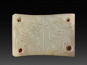 Plaque with Paired Birds for Belt or Shroud, 11th-10th Century BC. Creator: Unknown.