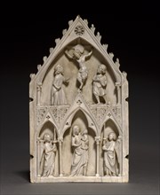 Plaque: The Crucifixion and Virgin and Child with Angels, c. 1250-1270. Creator: Unknown.