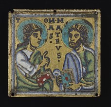 Plaque: Thomas and Matthew, c. 1160. Creator: Unknown.